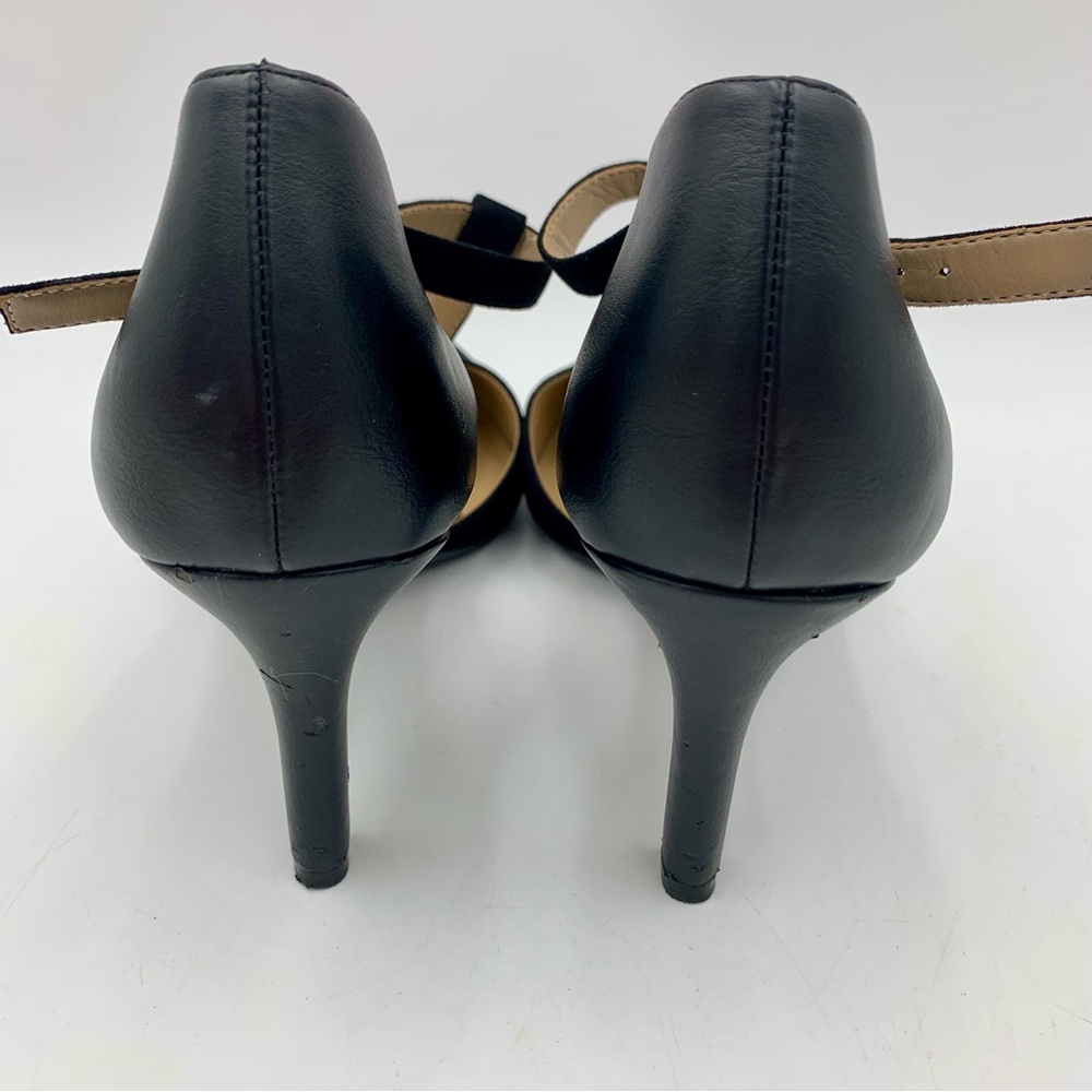 Naturalizer Black Heel Women 9M Formal Dress T-Strap Faux Suede Adjustable EUC - Picture 6 of 13